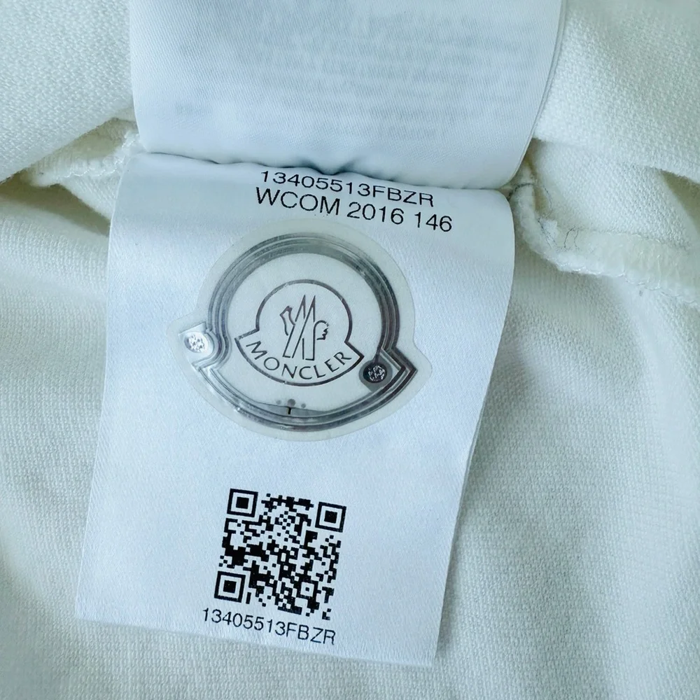 MONCLER White Long Sleeve Empire Waist Top Blouse Shirt Toddler Girl Preppy - Picture 8 of 9